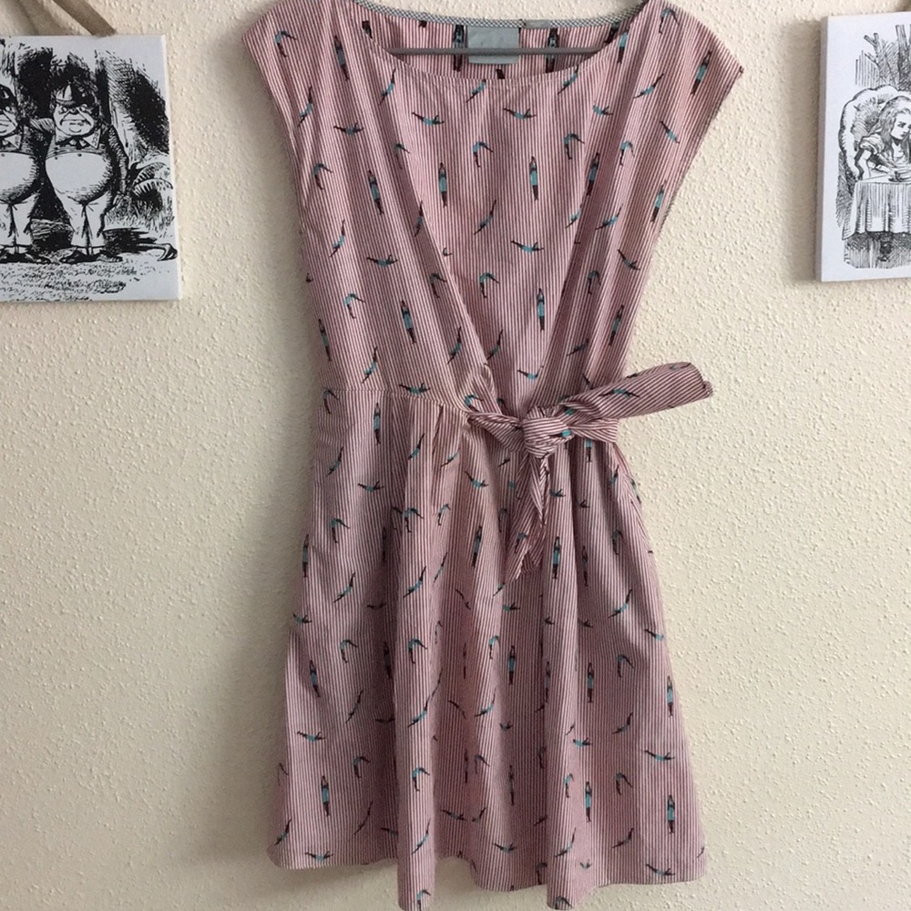 Maeve embroidered swim print dress.